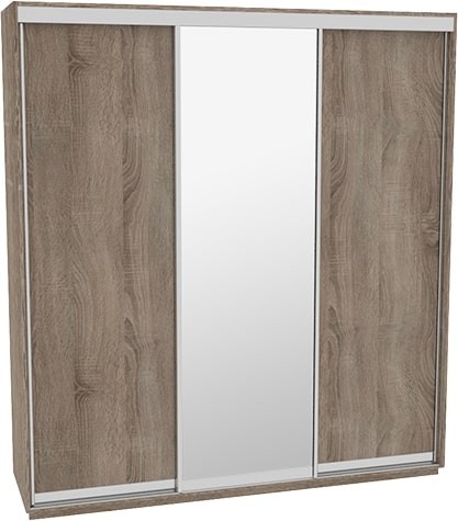 

Шкаф-купе ДОМ Н2186 Дуб сонома трюфель ДСП+Зеркало 180x60x240