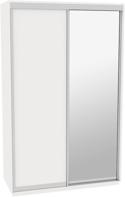 

Шкаф-купе ДОМ ВГ146 Белый ДСП+Зеркало 140x60x240