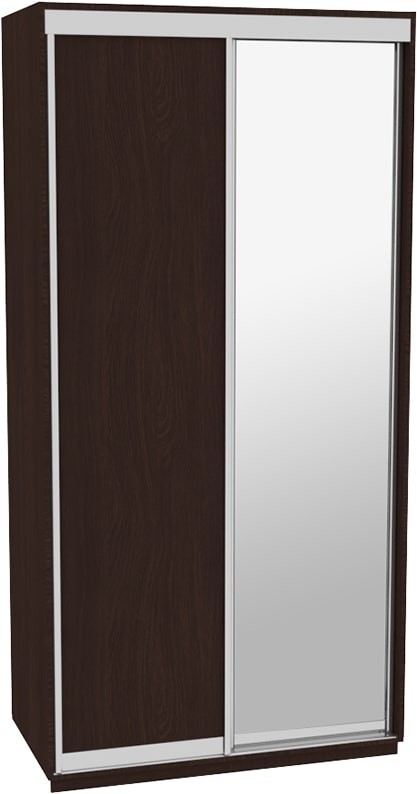 

Шкаф-купе ДОМ ВГ126 Венге ДСП+Зеркало 120x60x240