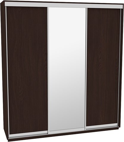 

Шкаф-купе ДОМ Н4236 Венге ДСП+Зеркало 230x60x240