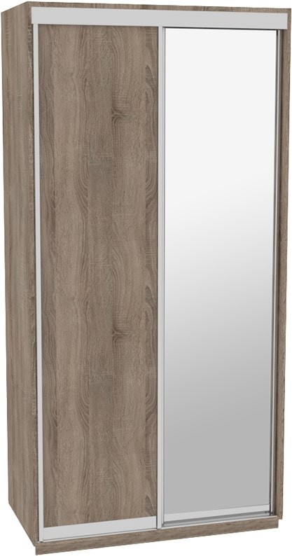 

Шкаф-купе ДОМ ЭКО126 Дуб сонома трюфель ДСП+Зеркало 120x60x240