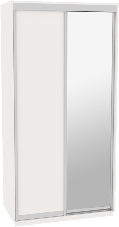 

Шкаф-купе ДОМ Н1126 Белый ДСП+Зеркало 120x60x240