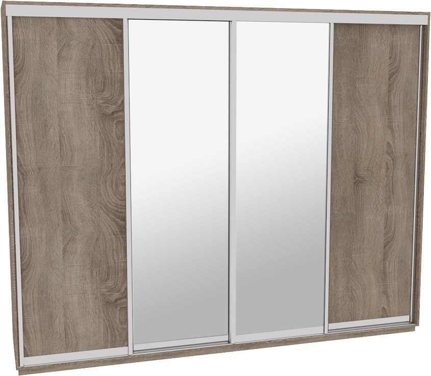 

Шкаф-купе ДОМ Н3326 Дуб сонома трюфель ДСП+Зеркало 320x60x240