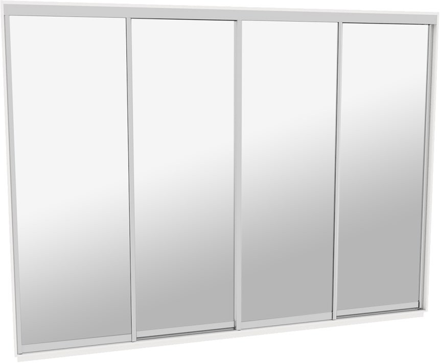 

Шкаф-купе ДОМ Н4386 Белый Зеркало 380x60x240