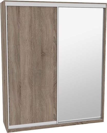 

Шкаф-купе ДОМ Н3216 Дуб сонома трюфель ДСП+Зеркало 210x60x240