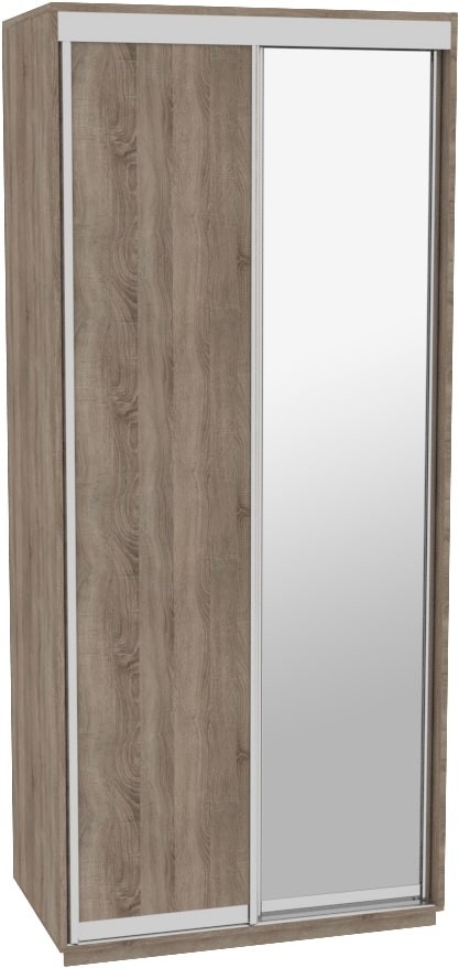 

Шкаф-купе ДОМ ВГ106 Дуб сонома трюфель ДСП+Зеркало 100x60x240