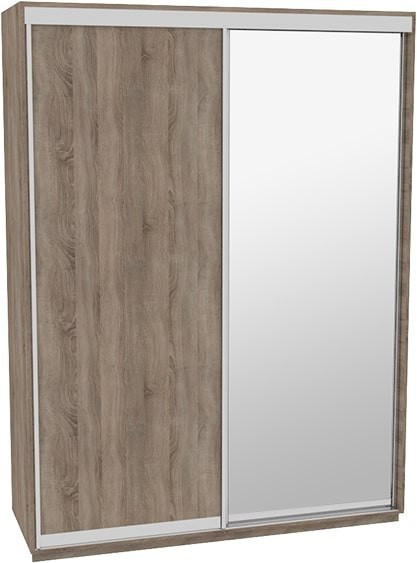 

Шкаф-купе ДОМ Н3196 Дуб сонома трюфель ДСП+Зеркало 190x60x240