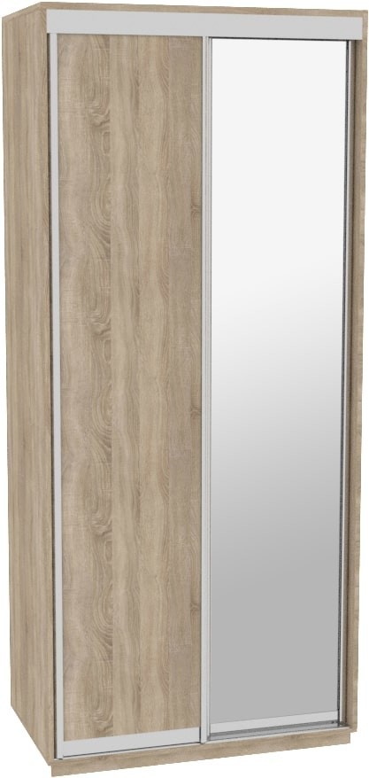 

Шкаф-купе ДОМ ВГ106 Дуб сонома ДСП+Зеркало 100x60x240
