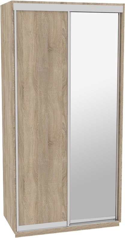 

Шкаф-купе ДОМ Н1126 Дуб сонома ДСП+Зеркало 120x60x240