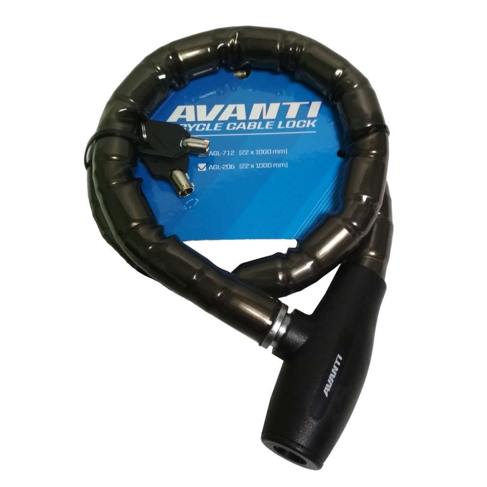 

Замок Avanti AGL-706 (1000mm x 22мм) велосипедный тросовый