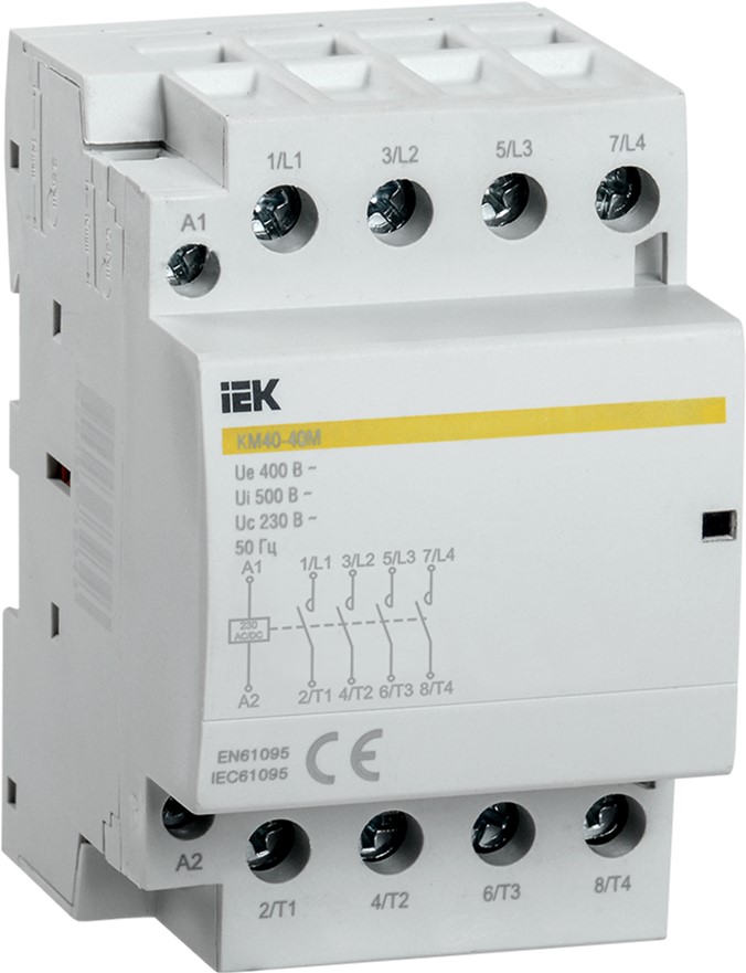 

Контактор модульний IEK КМ40-40М AC/DC (MKK21-40-40)