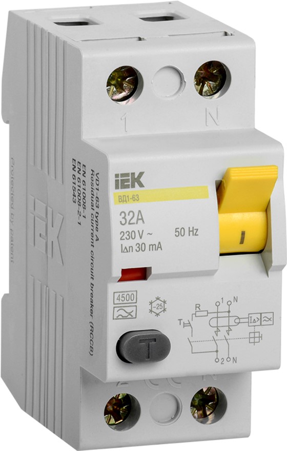

ПЗВ IEK ВД1-63 2Р 32А 30 мА тип А (MDV11-2-032-030)