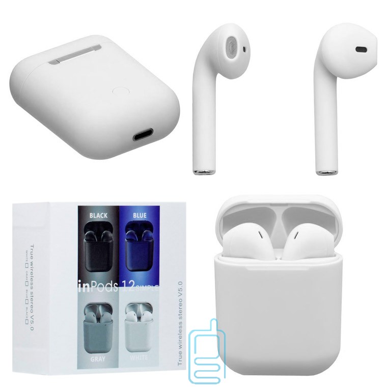 

Bluetooth наушники с микрофоном inPods i12 TWS белые