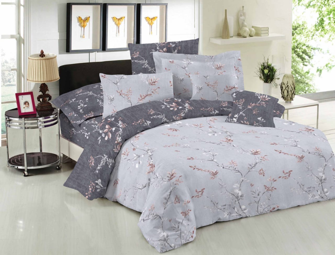 

Комплект постельного белья 1,5-ка ViTex G453A+B полуторный(р) 70*70 серый