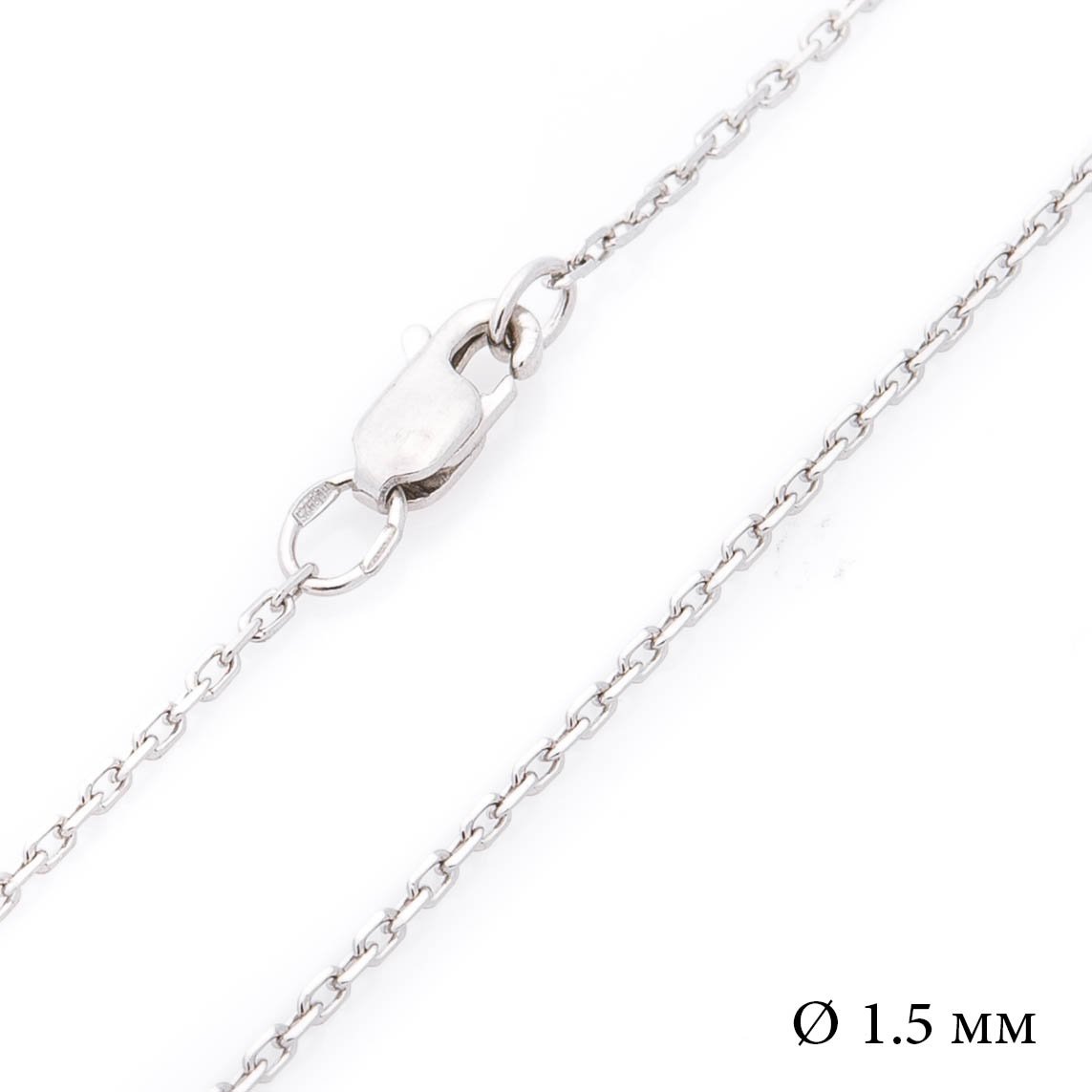 

Серебряная цепочка. Якорное плетение б010203 Оникс 40