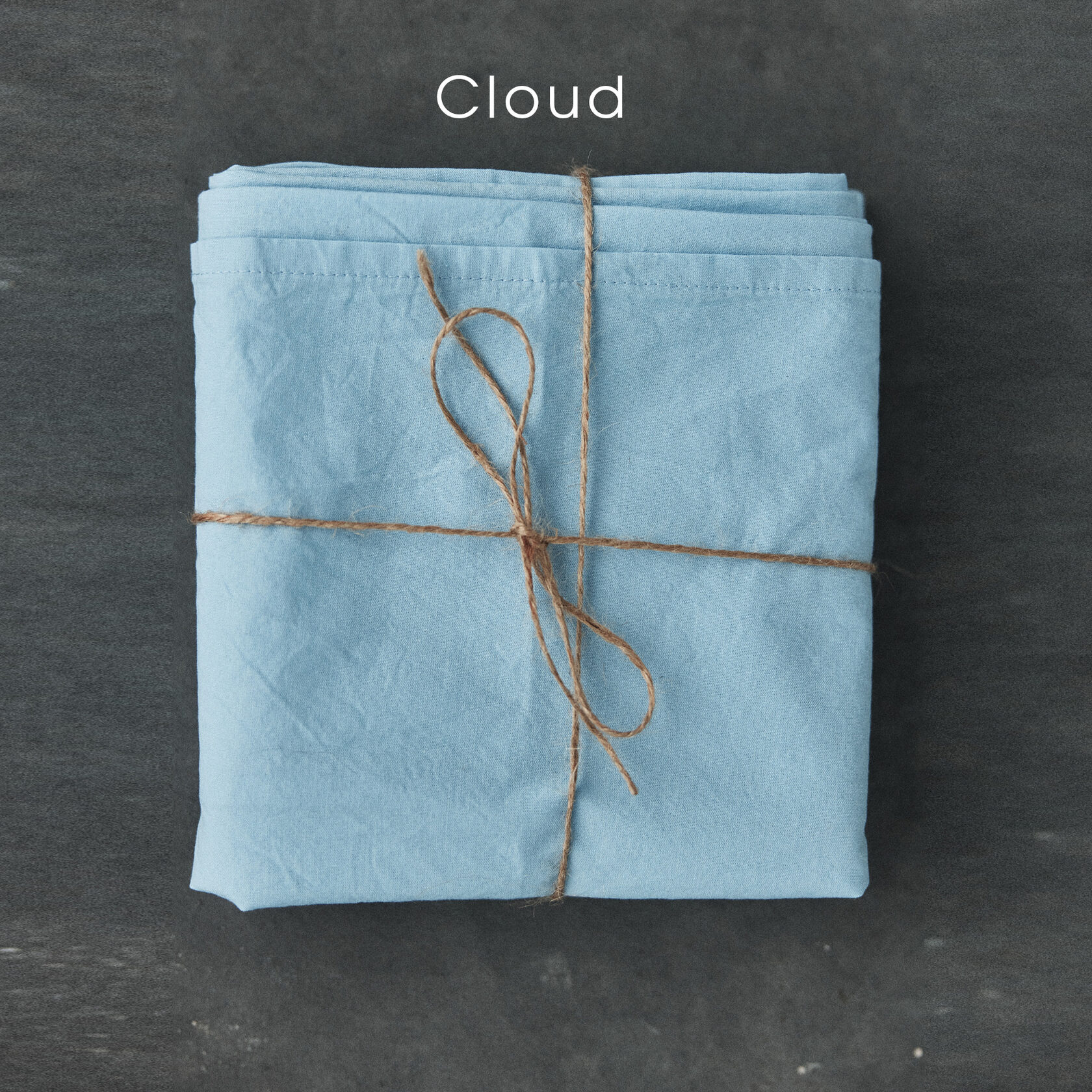 

Простыня из вареного хлопка Monhome Cloud Голубой Евро 230 х 250