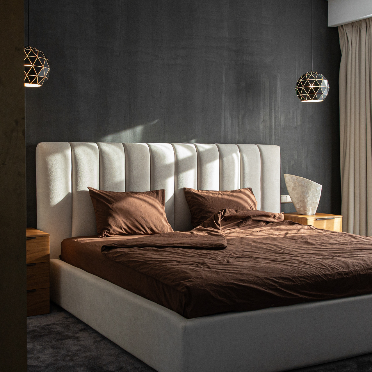 

Постельное белье из вареного хлопка Monhome Wood Коричневый Евро 200х220