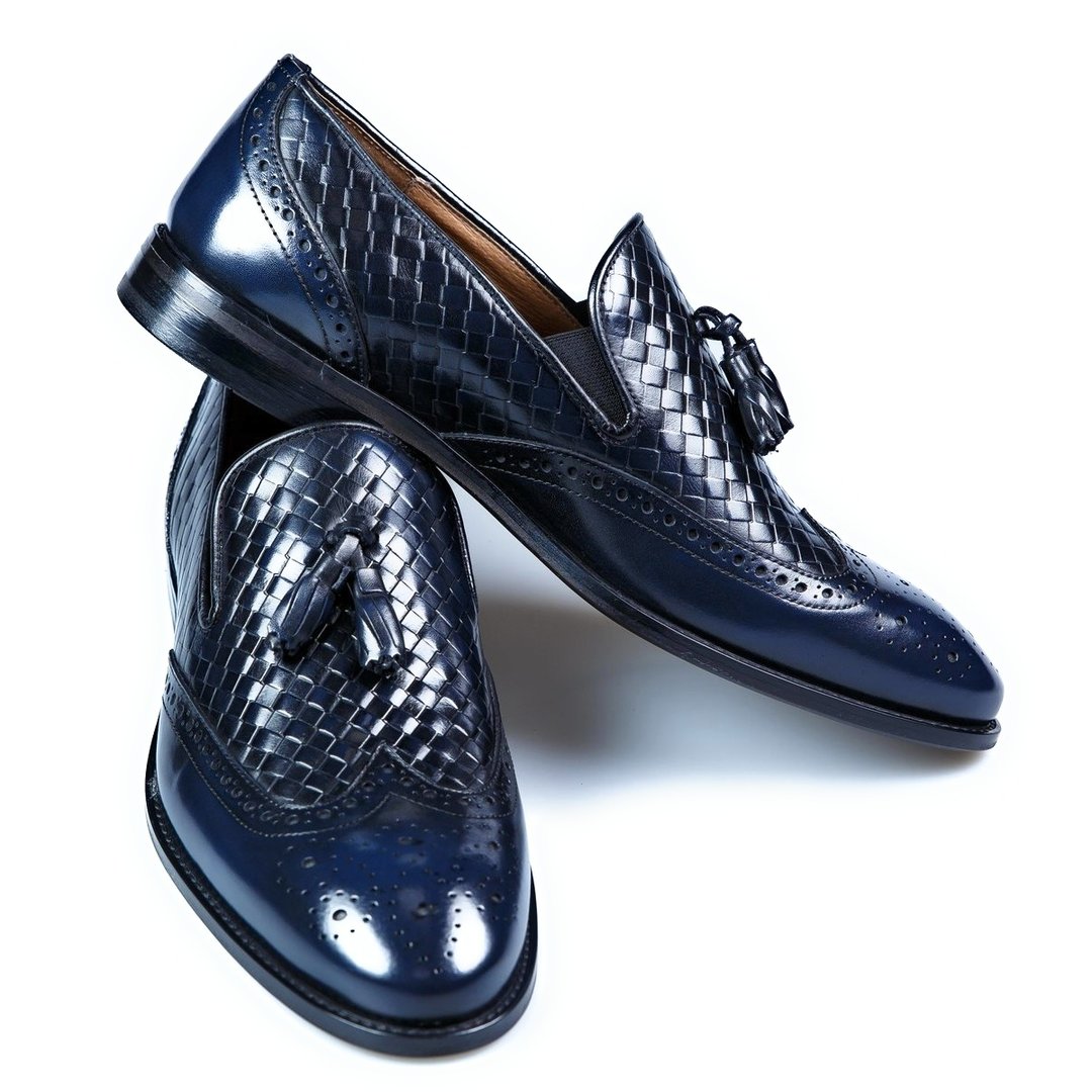 

Чоловічі туфлі лофери "Лінкольн" TANNER 44 Сині