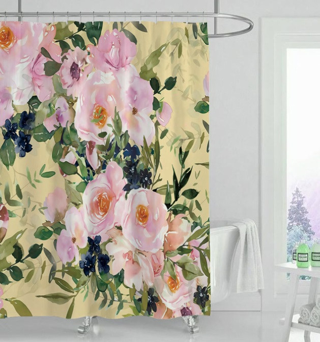 

Шторка для ванной и душа Rose on yellow 180х200 см (21127)