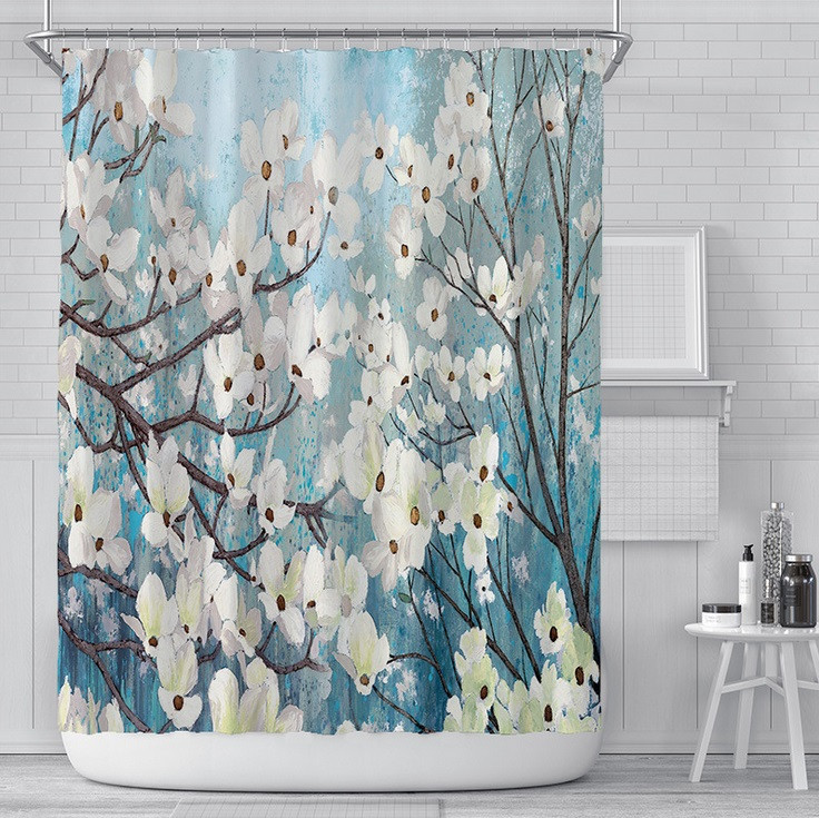 

Шторка для ванной и душа Magnolia on blue 180х180 см (21114)