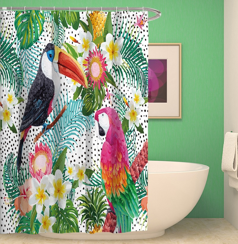 

Шторка для ванной и душа Tropical birds 180х200 см (21122)