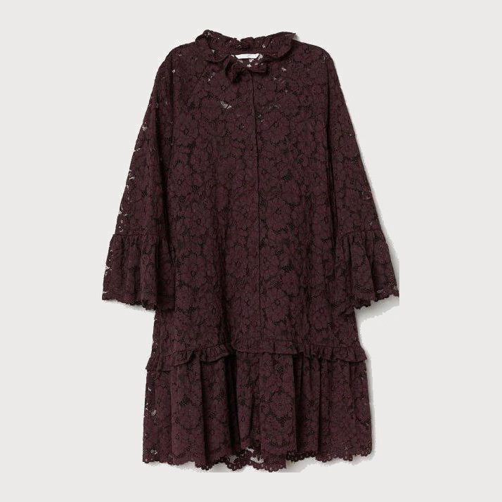 

Платье H&M 7031938 XS Темно-бордовое