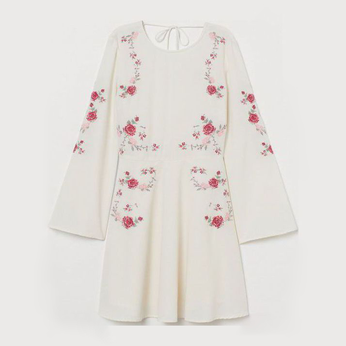 

Платье H&M 0665228-9  Кремовое, Платье H&M 0665228-9 46 Кремовое