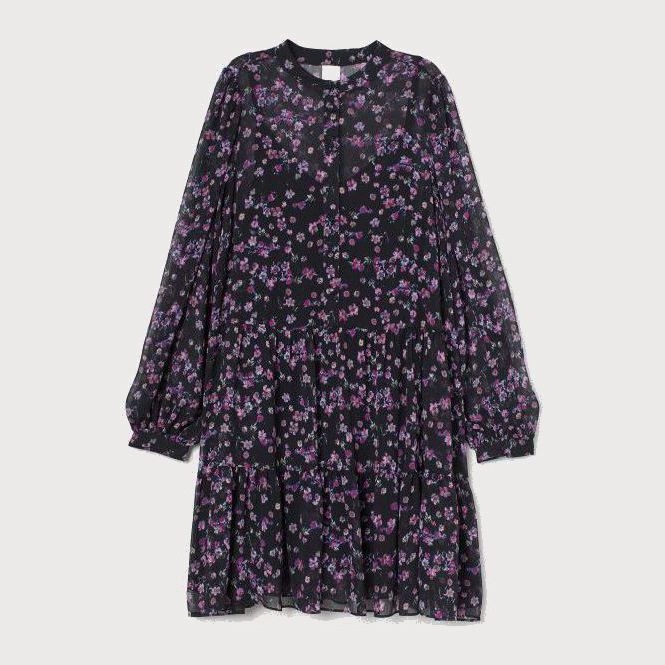 

Платье H&M 9087292dm S Черный/Сиреневые цветы