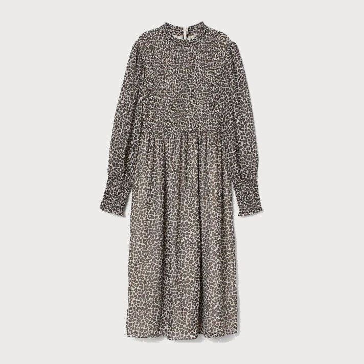 

Платье H&M 7886870dm 44 Светло-бежевое с леопардовым