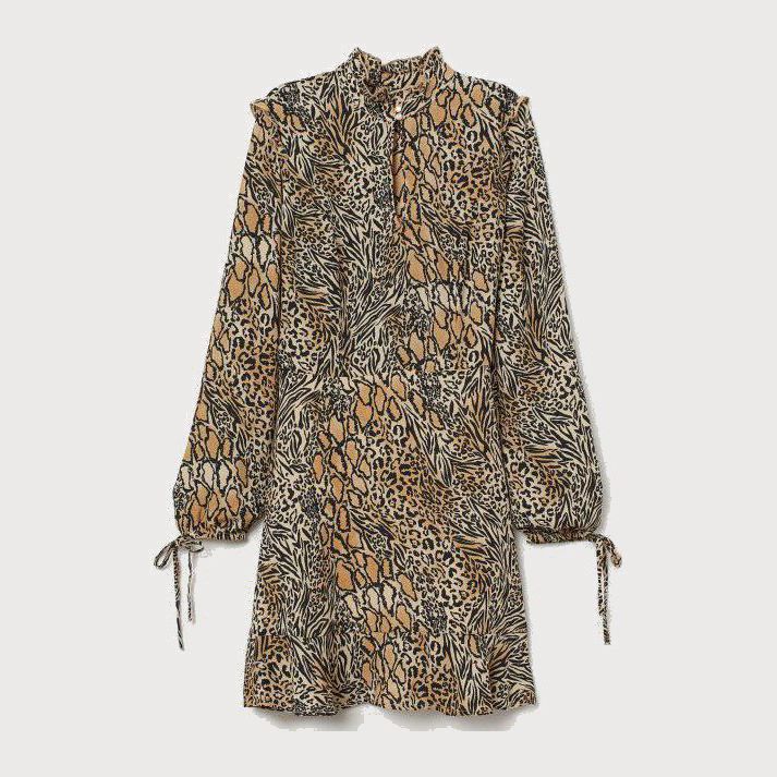

Платье H&M 2202-7944540 36 Бежевое с черным