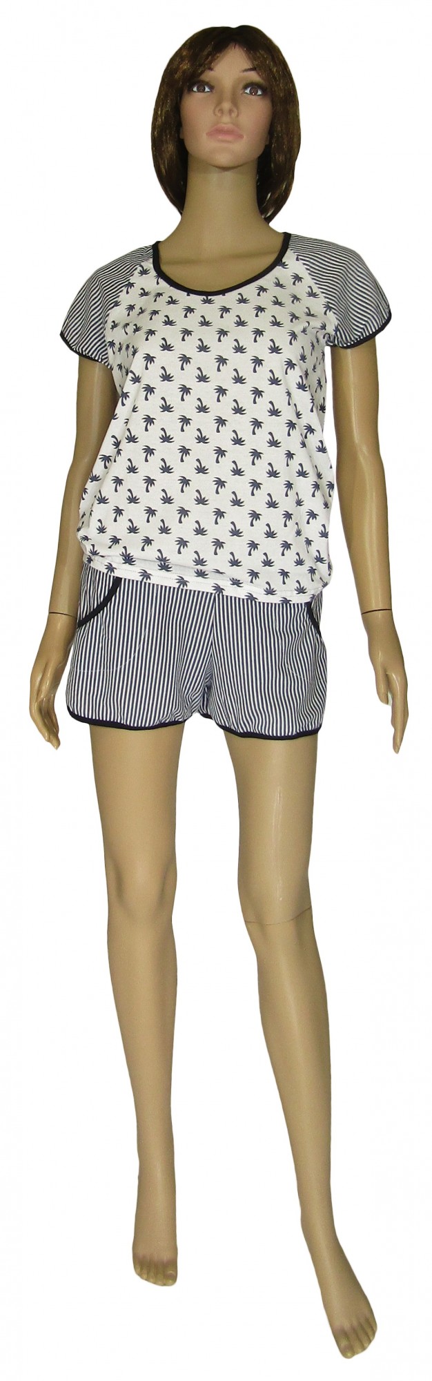 

Пижама (футболка + шорты) Укртрикотаж Summer коттон  Черно-белая, Пижама (футболка + шорты) Укртрикотаж Summer коттон 44 Черно-белая