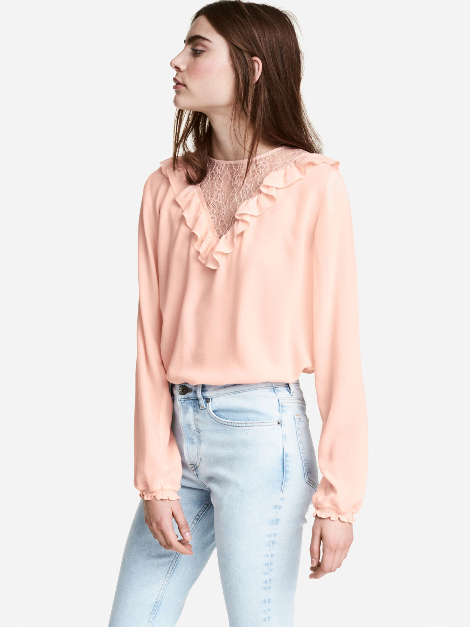 

Блузка H&M 7979253  Персиковая, Блузка H&M 7979253 44 Персиковая