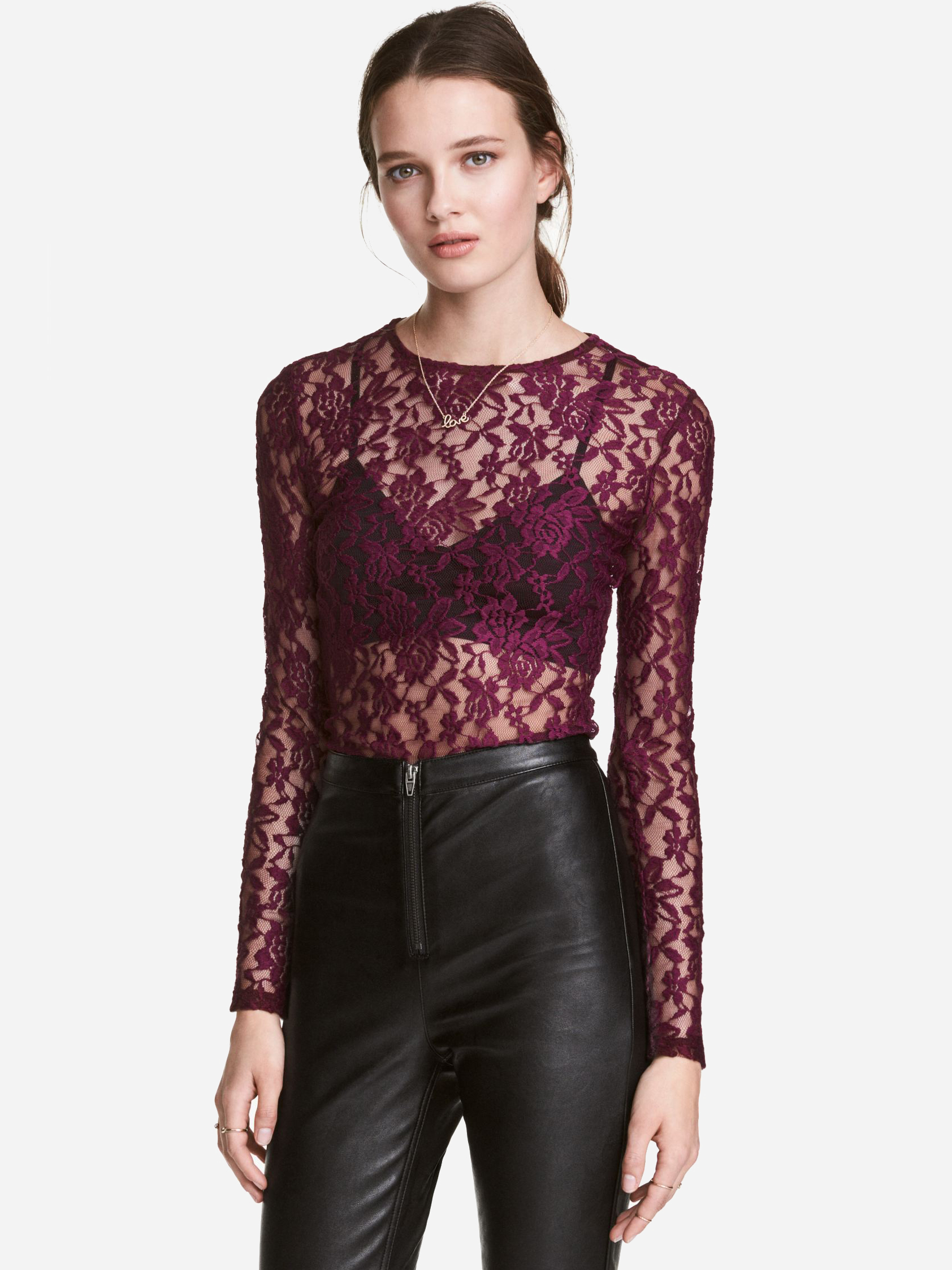 

Топ H&M 31353746  Фиолетовый, Топ H&M 31353746 S Фиолетовый