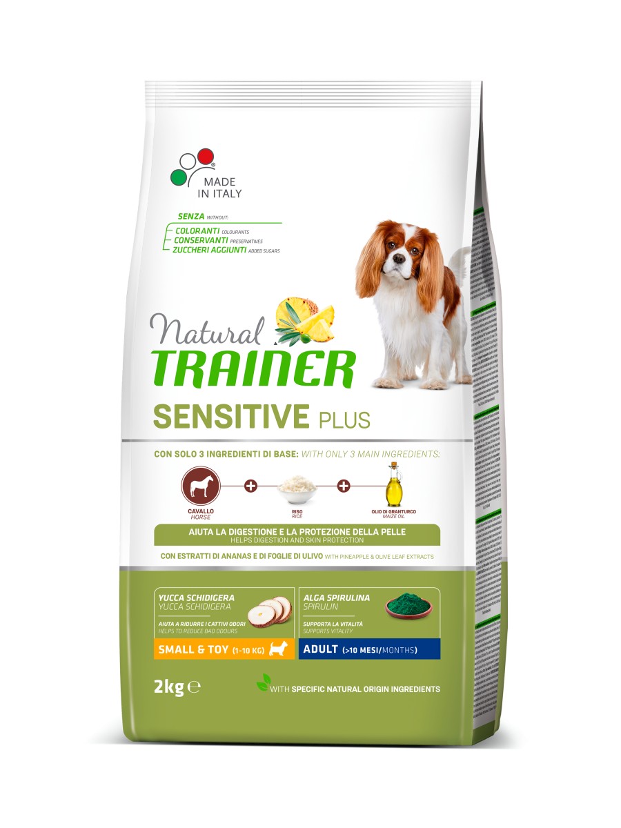 

Сухой корм для собак Natural Trainer Dog Sensitive Plus Adult Mini With Horse 2 кг монопротеиновый райион для вхрослых собак мелких пород