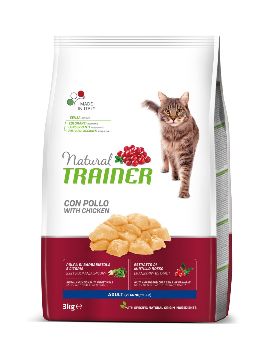 

Сухий корм для кішок Trainer Natural Super Premium Adult with Fresh Chicken 3 кг з смаком свіжої курятини
