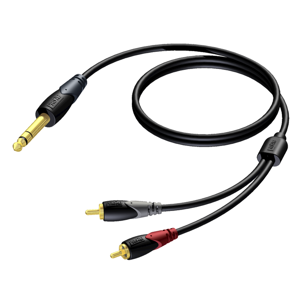 

Коммутационный кабель Jack 6,3 — 2xRCA 1,5 м Procab CLA719/1,5