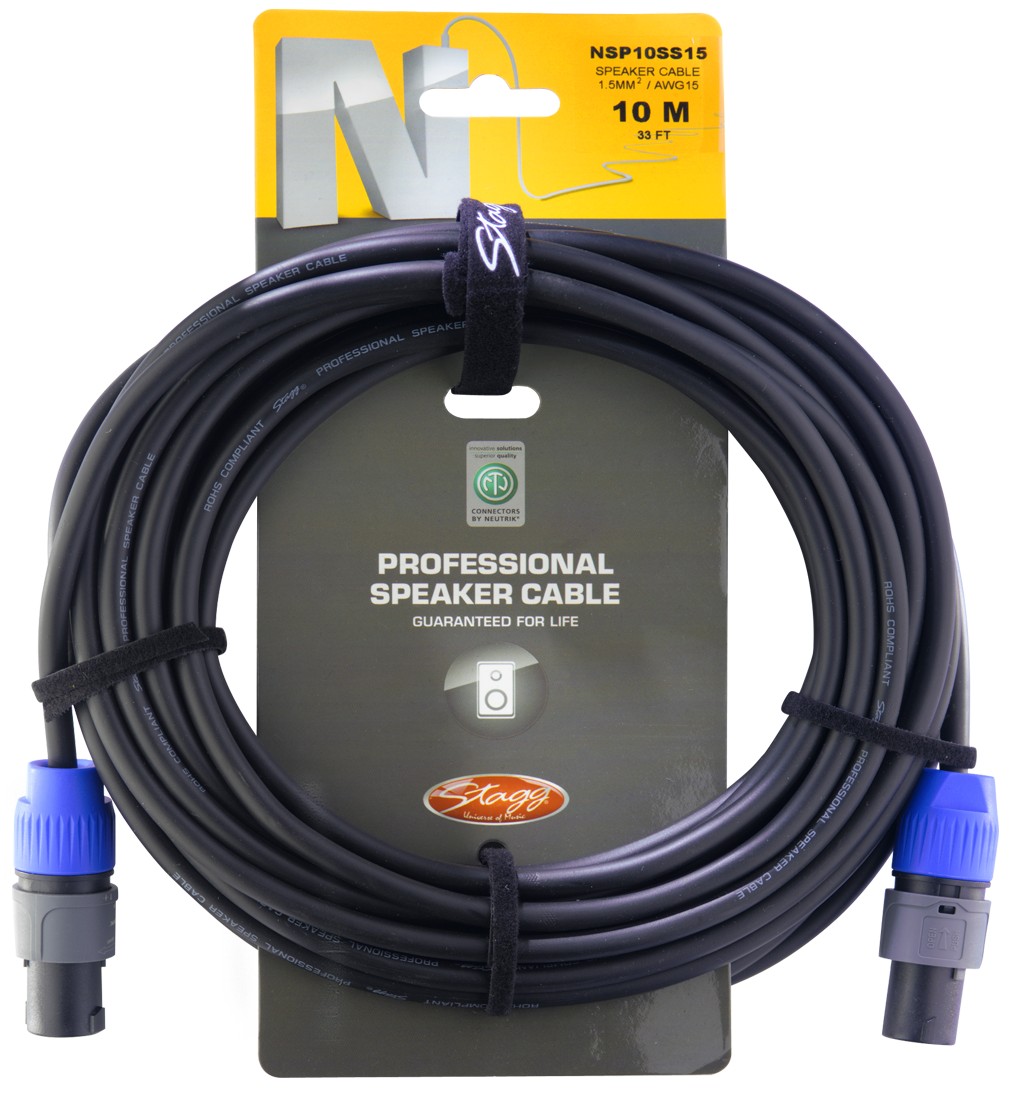 

Акустический кабель Speakon-Speakon 10 м Stagg NSP10SS15