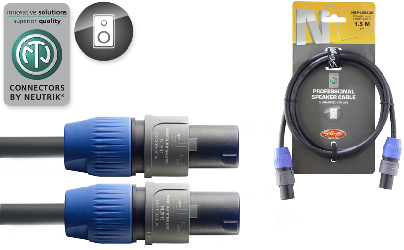 

Акустический кабель Speakon-Speakon 1,5 м Stagg NSP1,5SS25