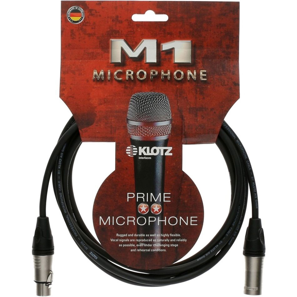 

Микрофонный кабель XLR Male — XLR Female 1 м KLOTZ M1K1FM0100