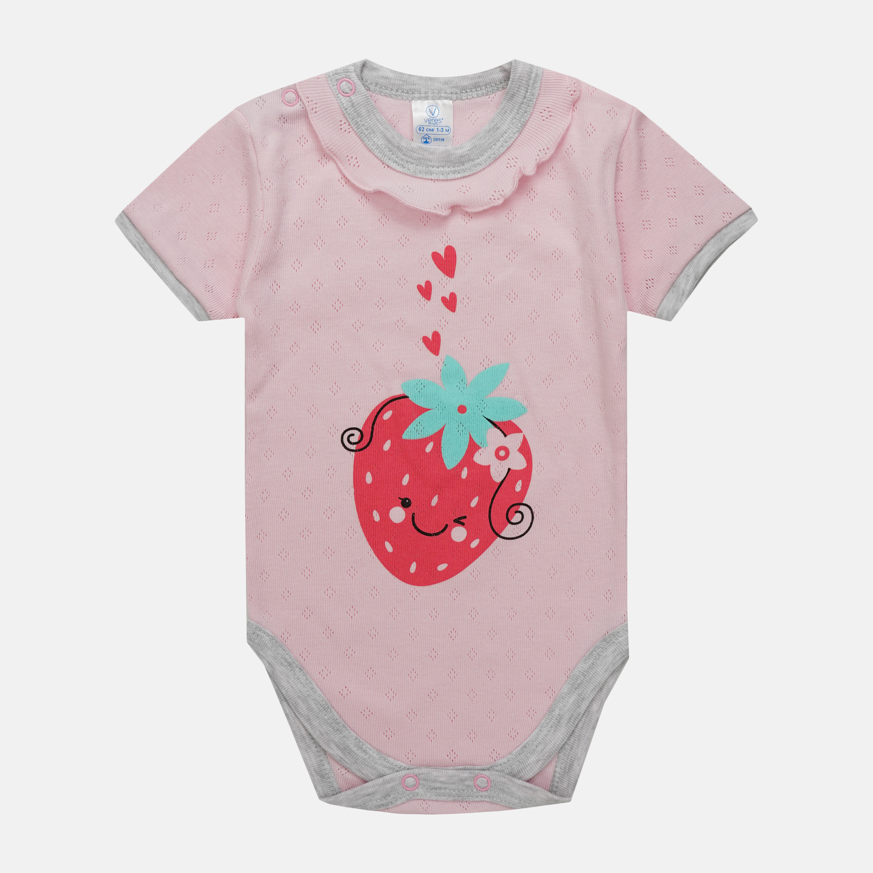 

Боди-футболка Baby Veres Strawberry 102-4.37-1 80 см Розовая