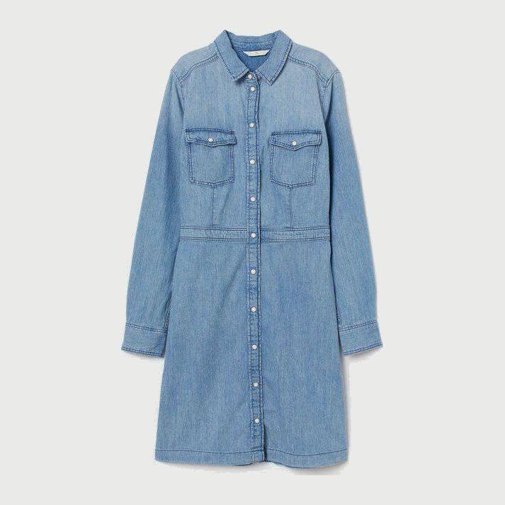 

Платье джинсовое H&M 8270121RP7 40 Голубое