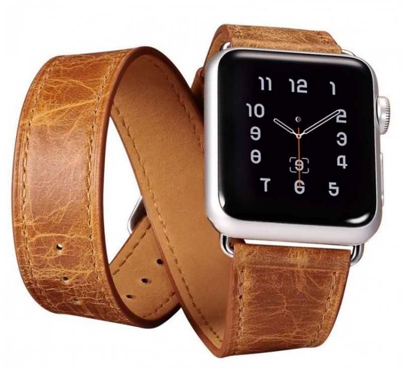 

Ремінець iCarer для смарт-годинника Apple iWatch Classic 38 мм Світло-коричневий