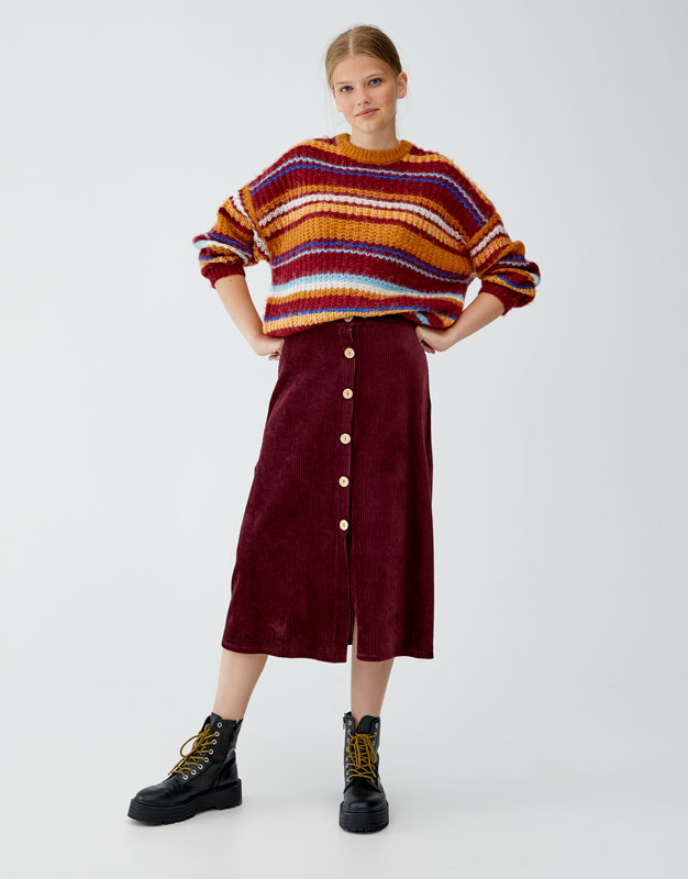 

юбка Pull&bear 9398/366/605 M т.бордовий