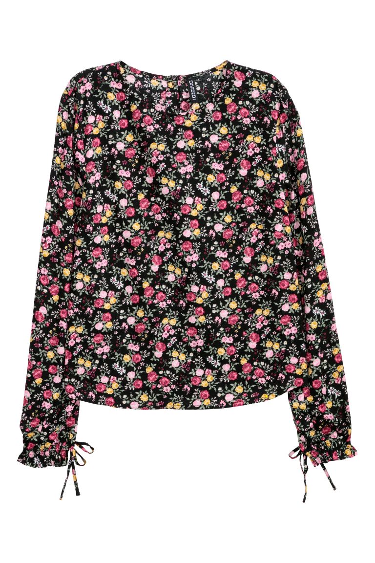 

Блуза H&M 0569200 32 чорний комб.