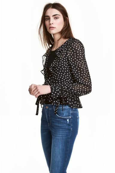 

Блуза H&M 0496411 44 чорний з білим