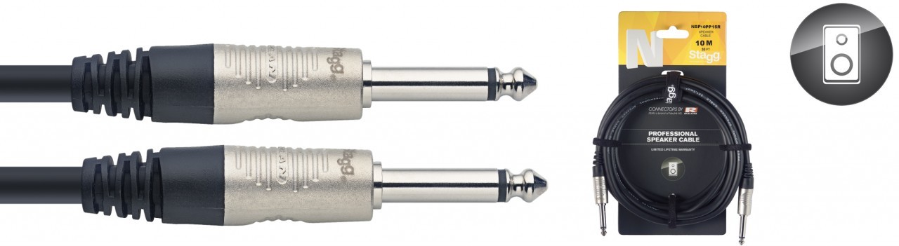 

Акустический кабель Jack 6.3 - Jack 6.3 10 м Stagg NSP10PP15R