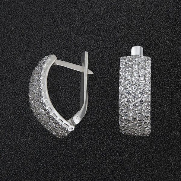 

Срібні сережки з фіанітами 2099cle