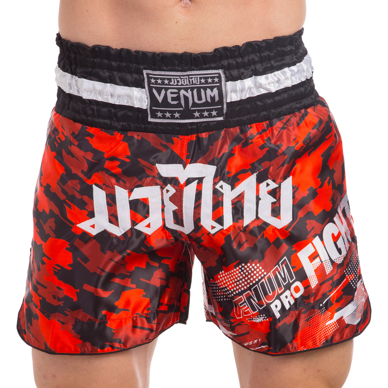 

Шорты для тайского бокса и кикбоксинга Venum Tecmo Heroe 0221 размер M (46-48) Red-Black-Grey