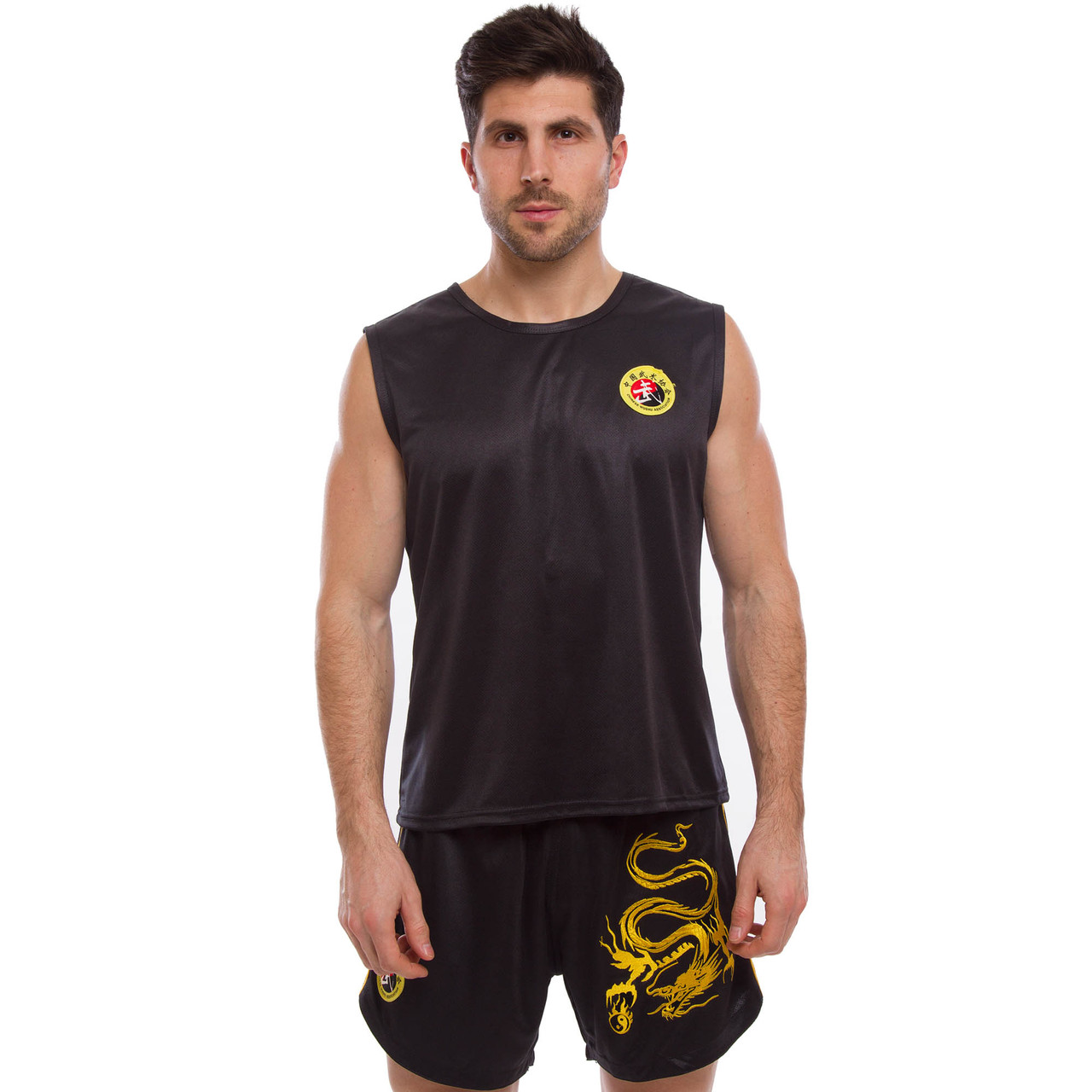 

Форма для тайского бокса Everlast Zelart Heroe 1269 размер L рост 140см Black-Yellow
