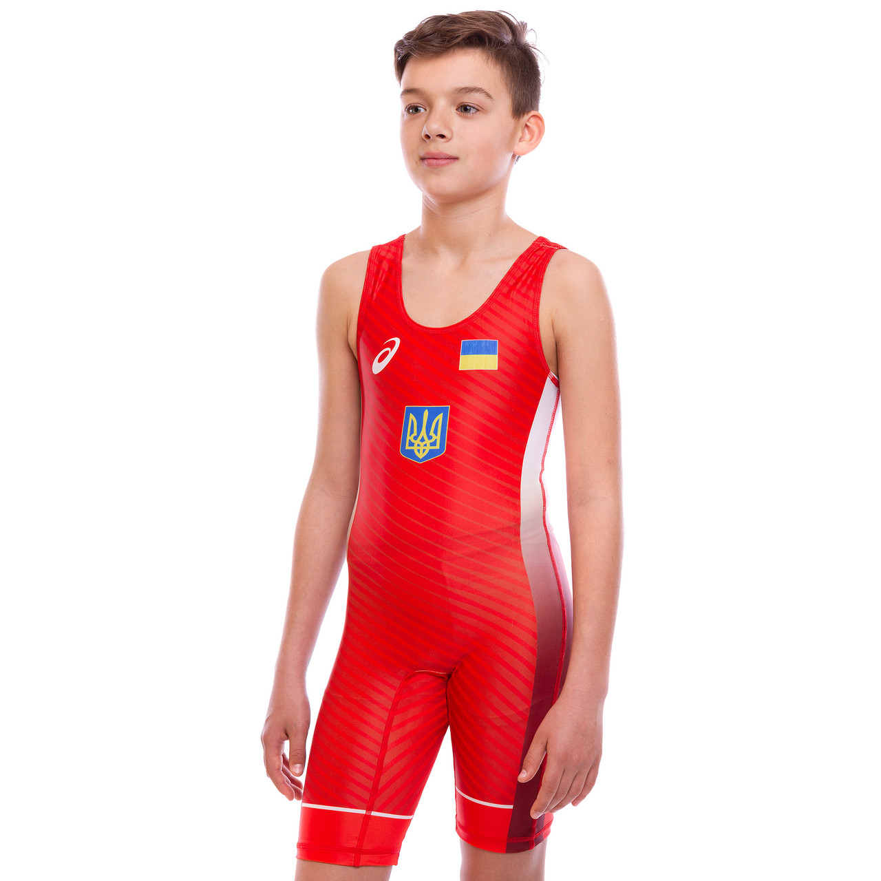 

Трико для борьбы борцовское трико Asics Ukraine Heroe 6602 размер M (120см) Red